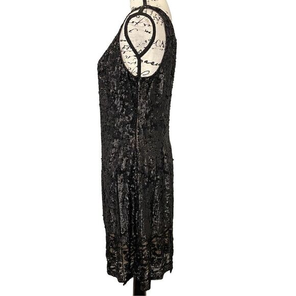 Carmen‎ Marc Valo black sequins dress Size 10 - Picture 3 of 5